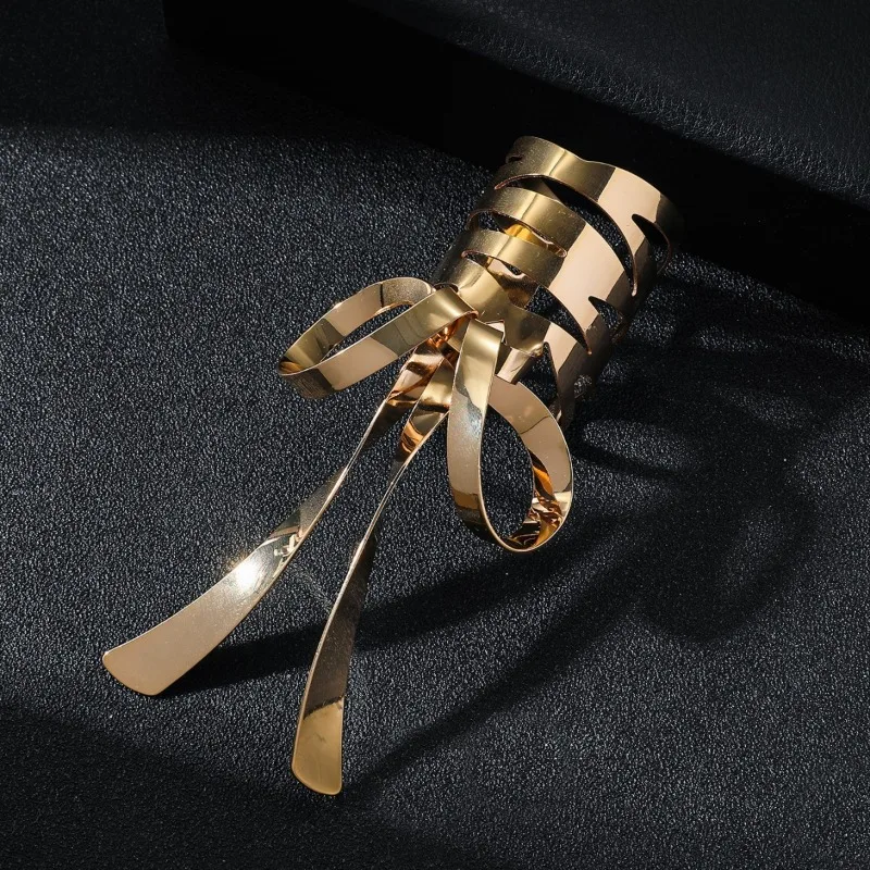 New Korea Style Design Metal Bow Ribbon Hair Buckle Retro Clip Hair Clip for Women Fashion Metal Headwear Accessories