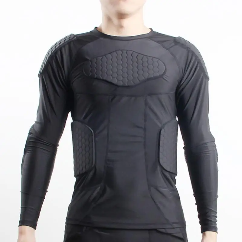 

Protective Shirt Football Undershirt Chest Rib Guards Padded Shirt Padded Hockey Shirt For Baseball Youth Padded Football Shirt