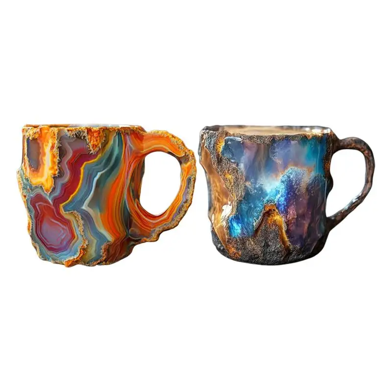 Mineral Crystal Coffee Mug 300ML Resin 3D Eye-catching Cup Distinctive And Fashionable Office Drinkware Mineral Crystal Mug