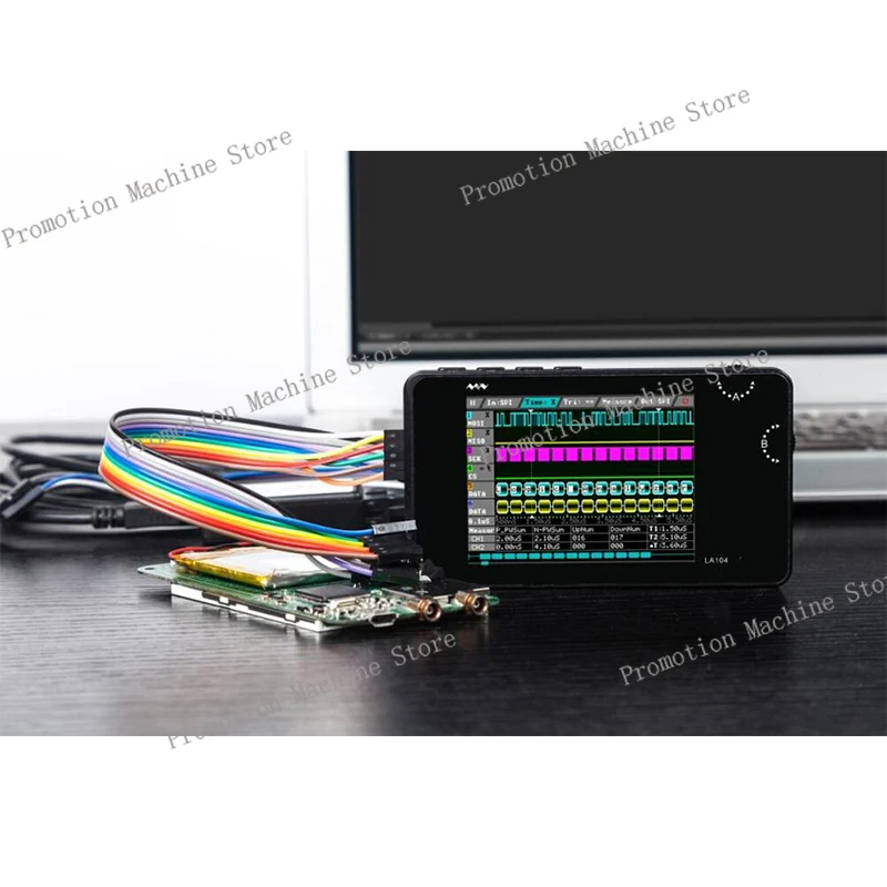 LA104 Mini DSO محلل المنطق الرقمي 2.8 بوصة شاشة 4 قنوات راسم الذبذبات SPI IIC UART قابل للبرمجة 100 ميجا هرتز معدل أخذ العينات القصوى