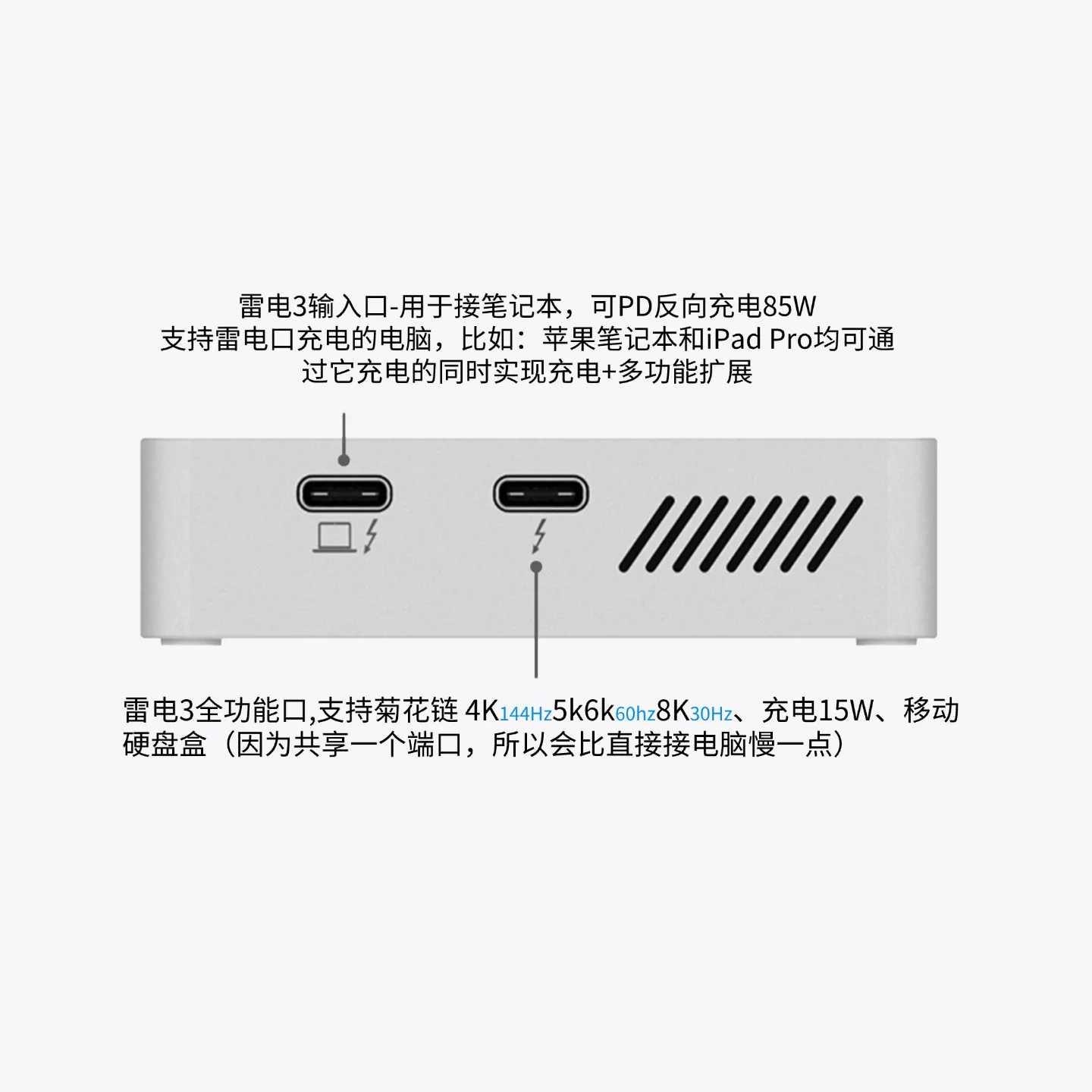 Thunderbolt 3 docking station Thunderbolt 3/4/5 computer notebook universal built-in ssd slot simple docking station