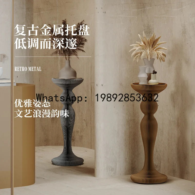 

4-10P1 flower rack indoor living room flower pot rack new Chinese light luxury ornament jewelry plant rack