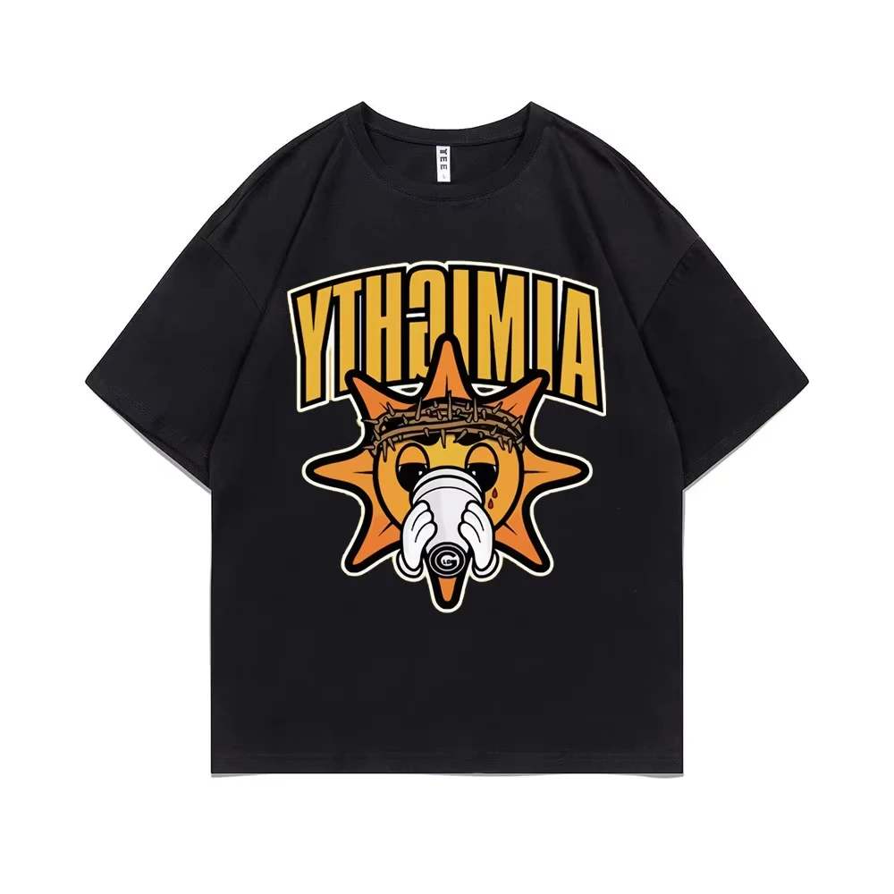 Chief Keef Logo 2 Print Tshirt Ythgimia T-shirt Men Women Oversized Hip Hop Hipster T Shirt Short Sleeve Regular Man Tees