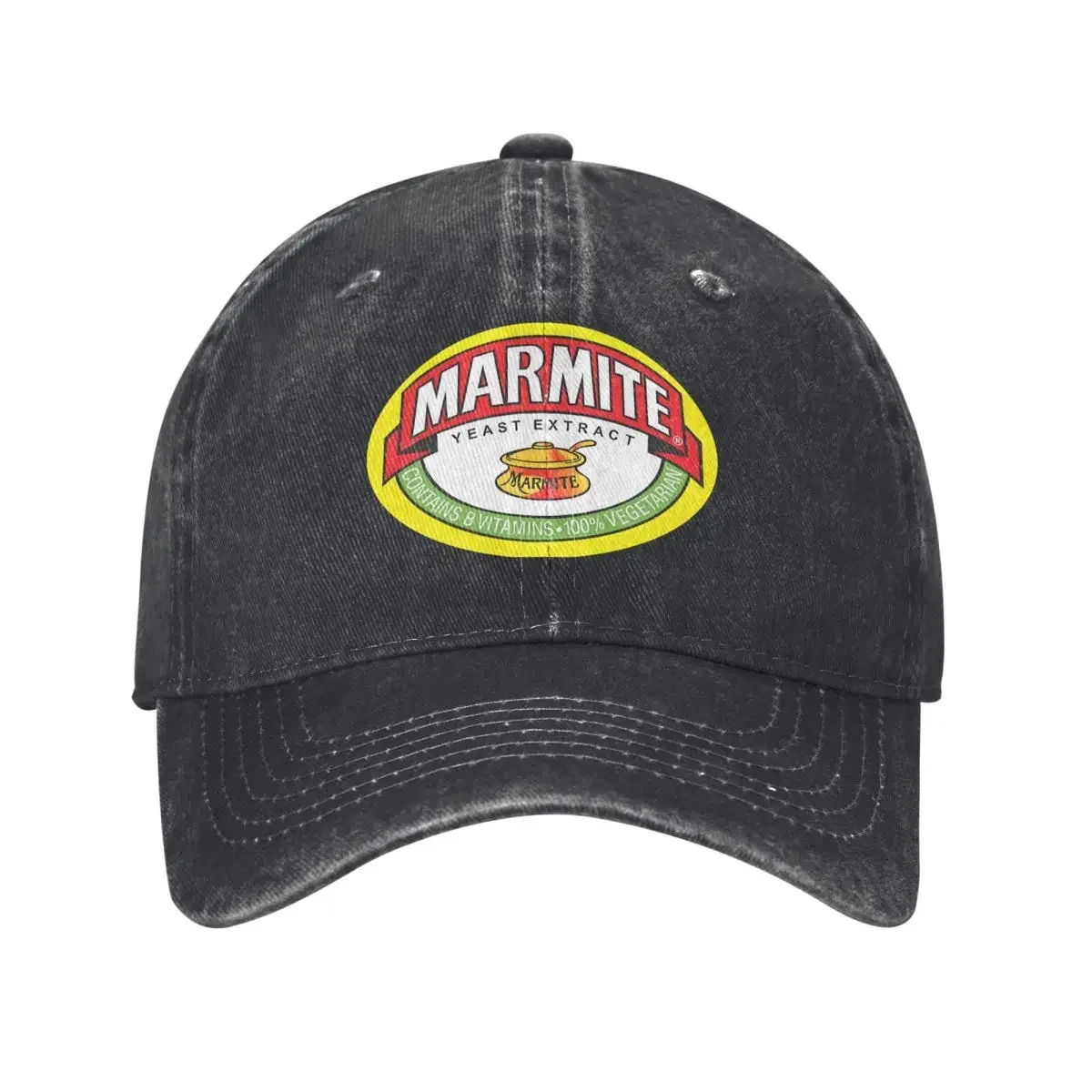 Marmite Logos Boné de beisebol da moda com pico masculino e feminino