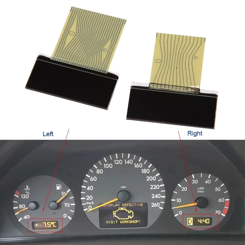 1/2szt Wyświetlacz LCD lewy i prawy dla klasy C W202 dla klasy E W210 dla klasy CLK W208 dla klasy SLK R170 1998-2002