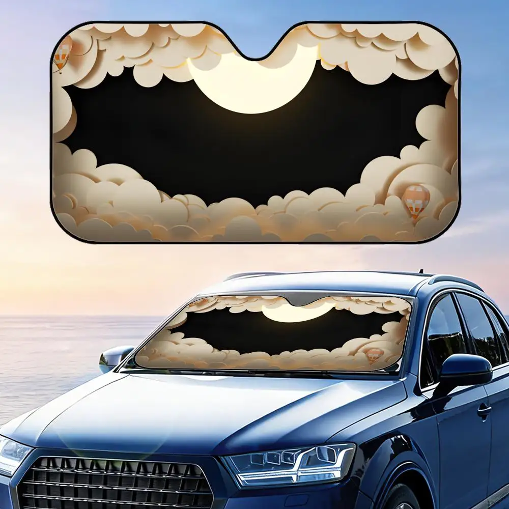 

Night Sky Sun Visor Reusable Aluminum Foil Windshield UV Protection Heat Insulation Cover Sun Visor Shade