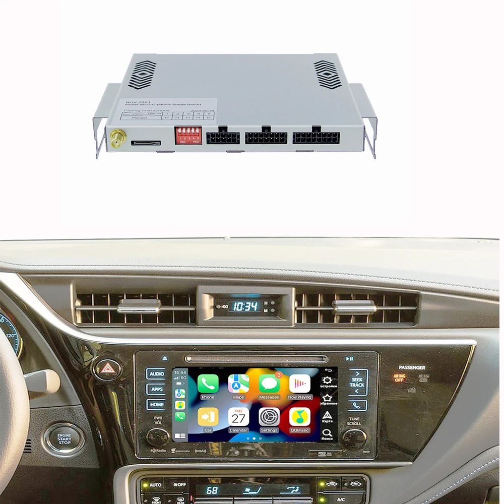 وحدة أوتوماتيكية لاسلكية تعمل بنظام أندرويد Apple Carplay لتويوتا 2014-2019 كامري كورولا هايلاندر تندرا أوريس بريوس RAV4 أفينسيس فيرسو