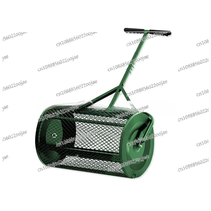 Spreader Roller Peat Moss Spreader For Planting, Seeding, Durable Lightweight Metal Mesh Spreader For Lawn