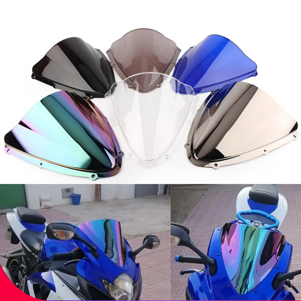 Windshield For SUZUKI GSX-R GSXR 600 750 GSXR600 GSXR750 K8 2008-2010 Double Bubble WindScreen Motorcycle Accessories Fairing