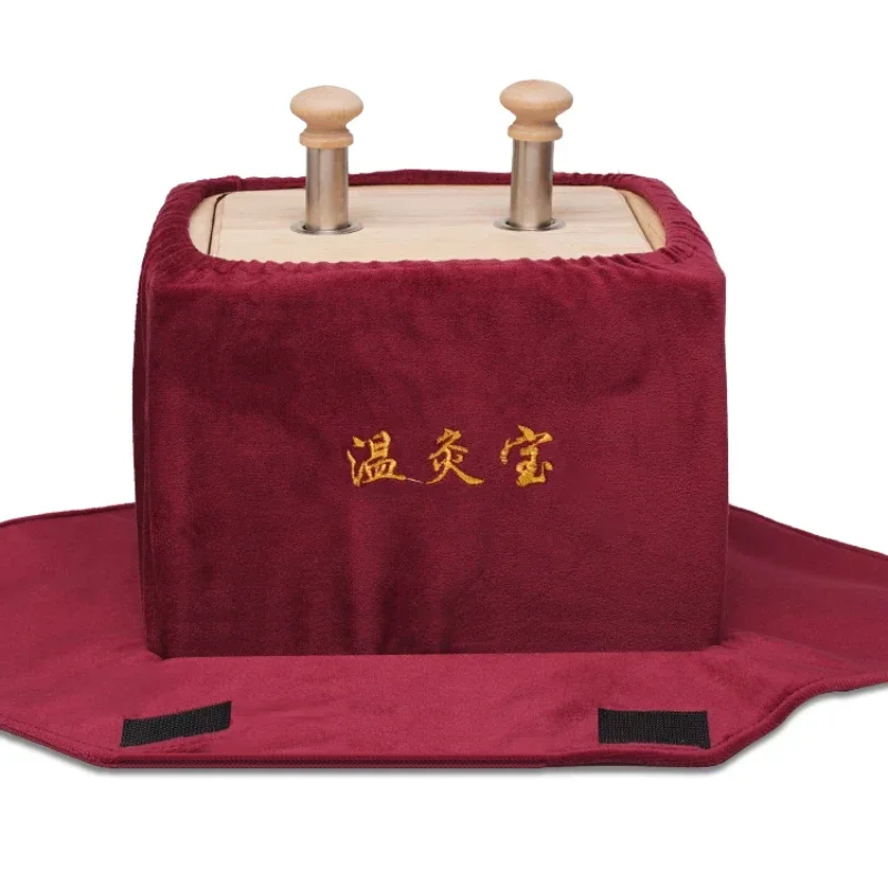 Smokeless moxibustion box Wooden universal whole body smoked moxibustion