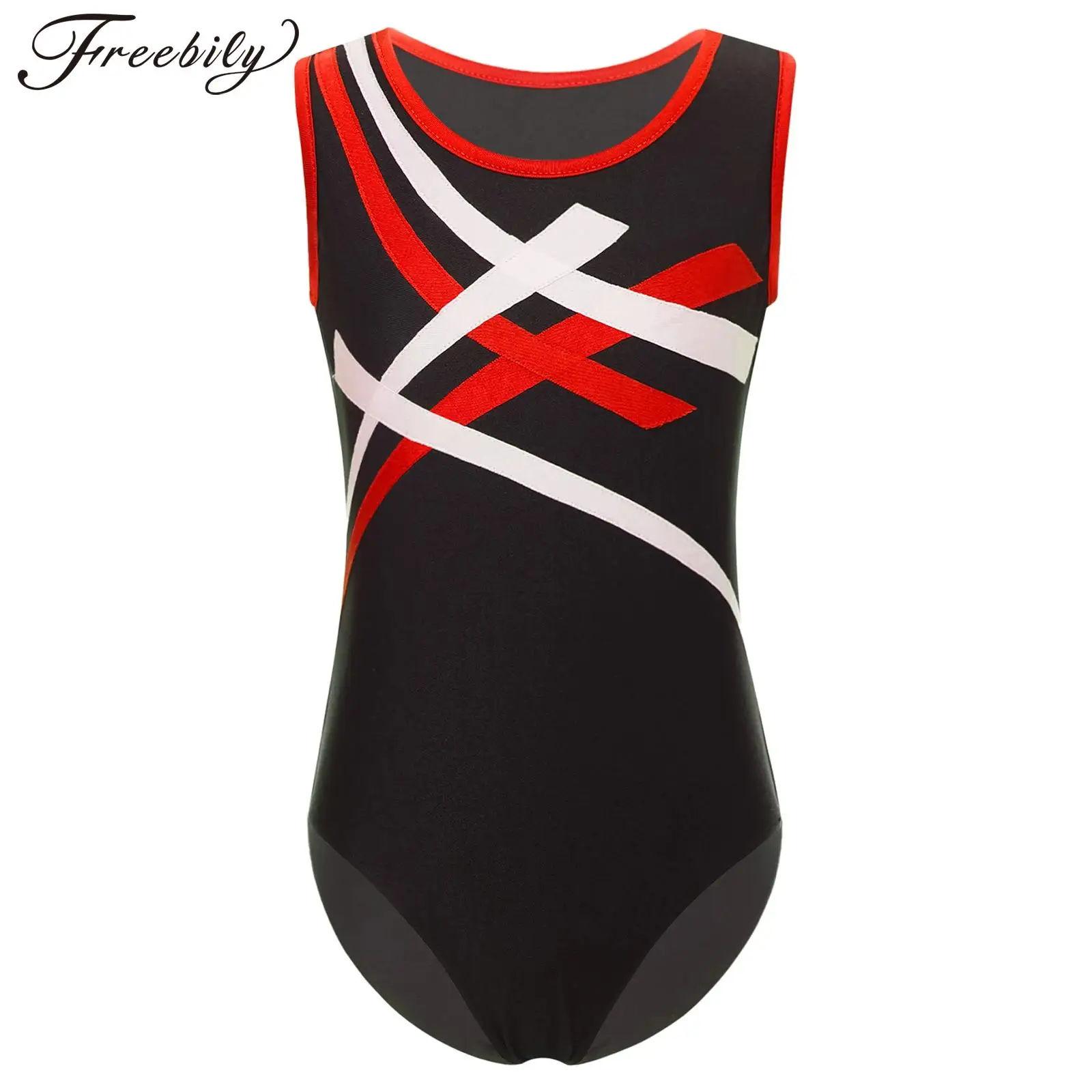 

Kid's Gymnastics Leotard Children Sleeveless Ballet Dance Gymnastic Bodysuit for Girls Figure Skating Jumpsuit Dancing Clothes