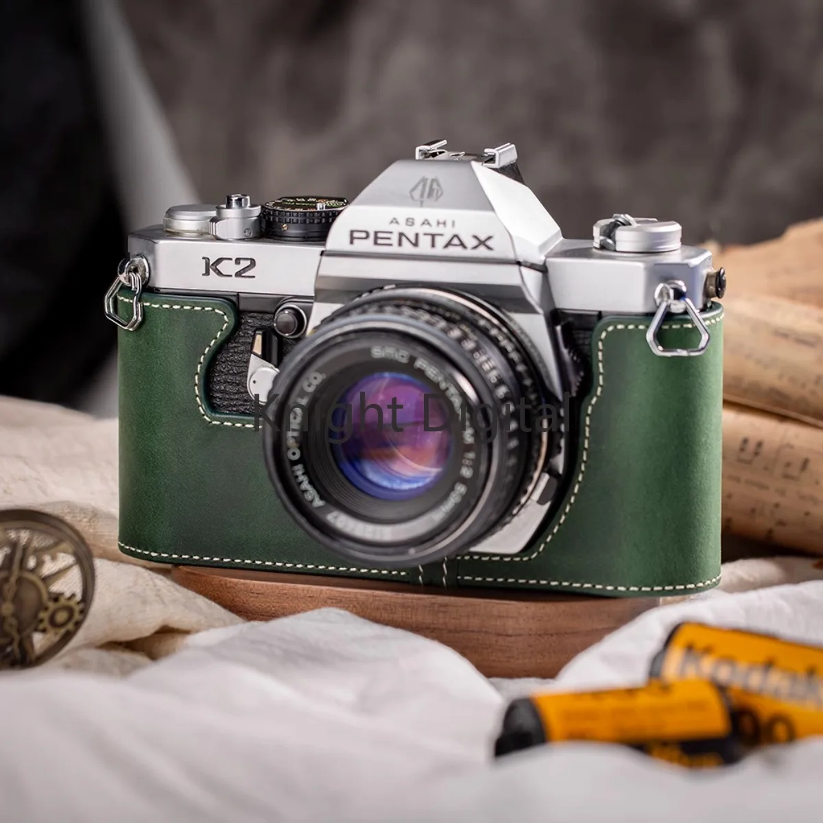 Custodia protettiva per mezza custodia per fotocamera in pelle di vacchetta vintage Custodia protettiva per accessori per fotocamera Pentax K2 фоторюкзак 1]