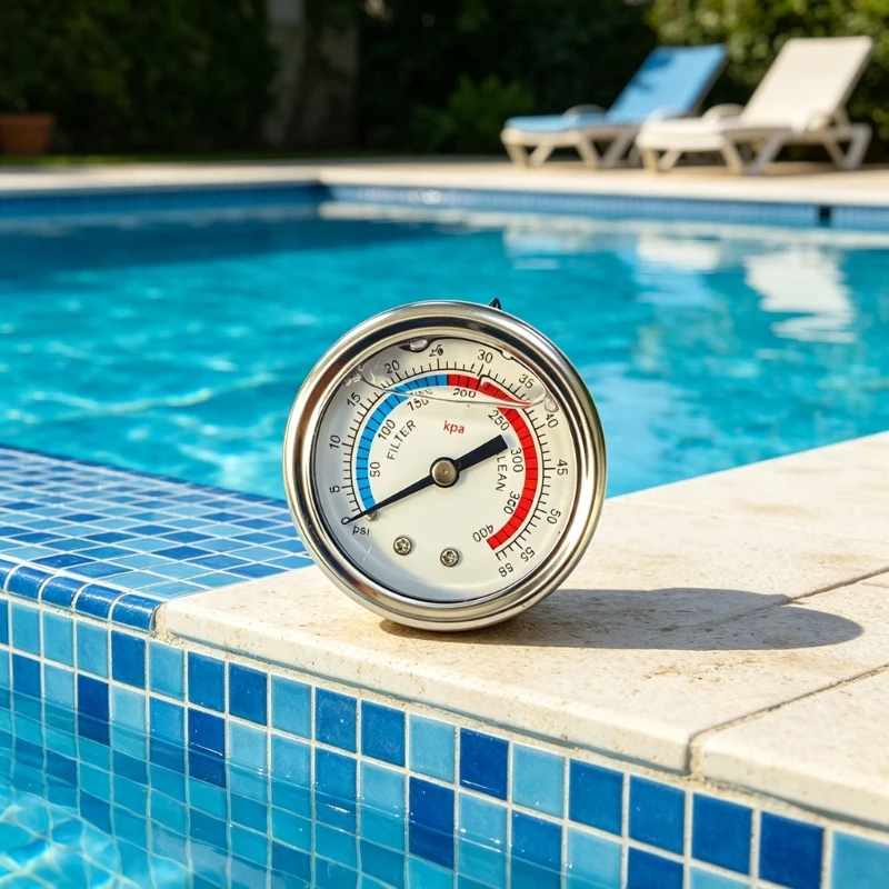 High Precisions Pressure Gauge Pressure Gauge For Swimming Pool Filtration System Corrosions Resistant Metal Materials 24BD