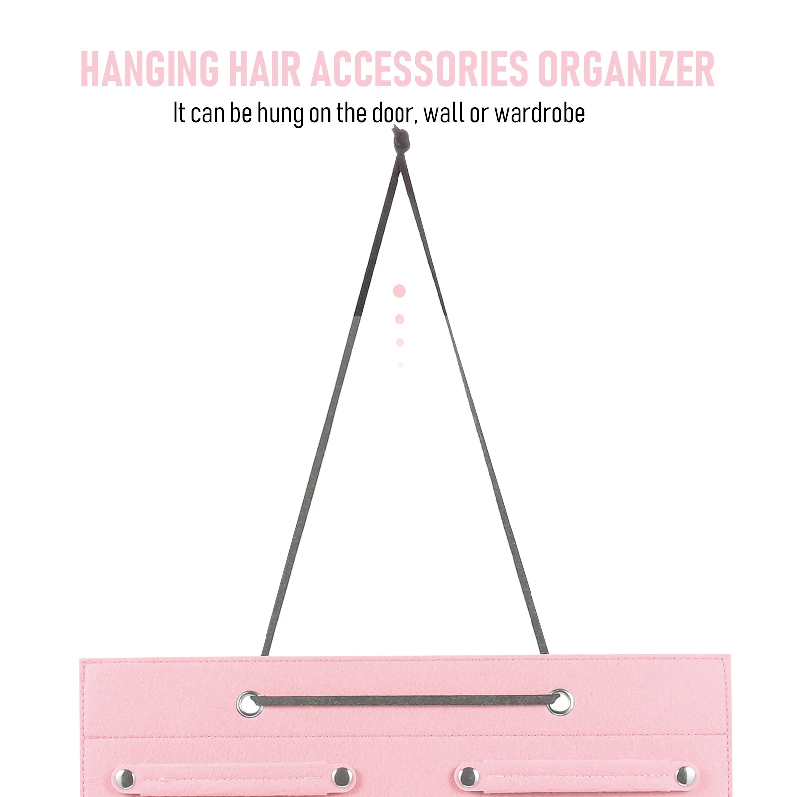 

Headb Storage Bag Hair Accessories ganizer Hanging Pouch Felt Material Usage Unique Design Room Decoration Easy Install