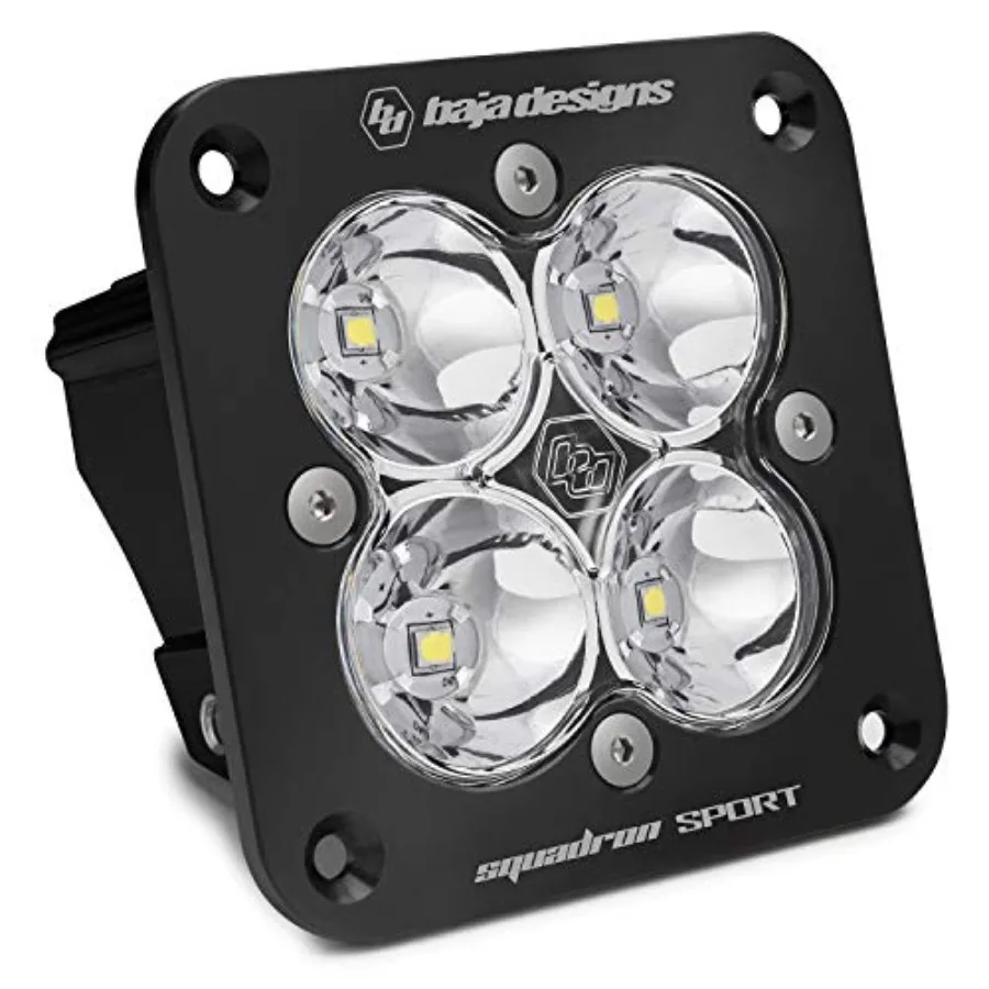 Lampu LED Tambahan Flush Mount Squadron Sport untuk Off Road, Lampu LED untuk Truk SUV Super Terang, Sorot Jarak Jauh Kecepatan Tinggi