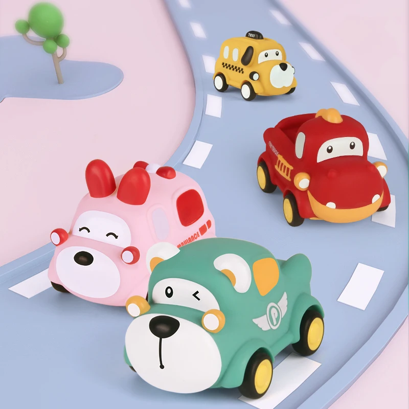 Montessori Cars Baby Toys 0 12 Months Kids Soft Cars Boys Pull Back Car Toys Racing Car Educational Toy For Children 1 Years Old