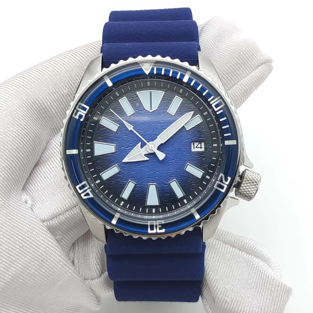 New Casual Business Automatic Mechanical Sapphire NH35 Watch Men\'s Luminous Waterproof Clock Dark Blue Watch