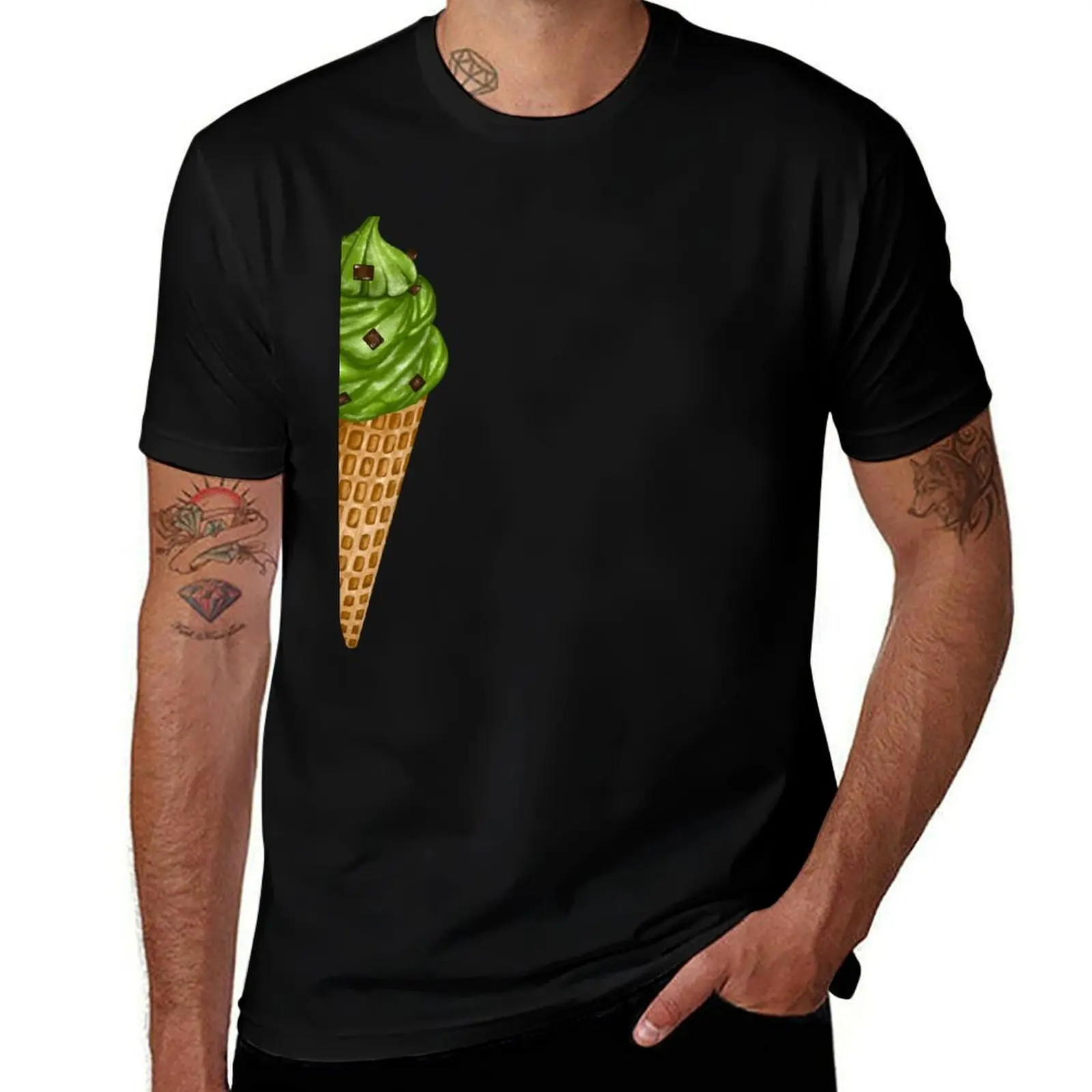 

Green tea ice cream T-Shirt aesthetic clothes kawaii clothes sublime custom shirt men workout shirt