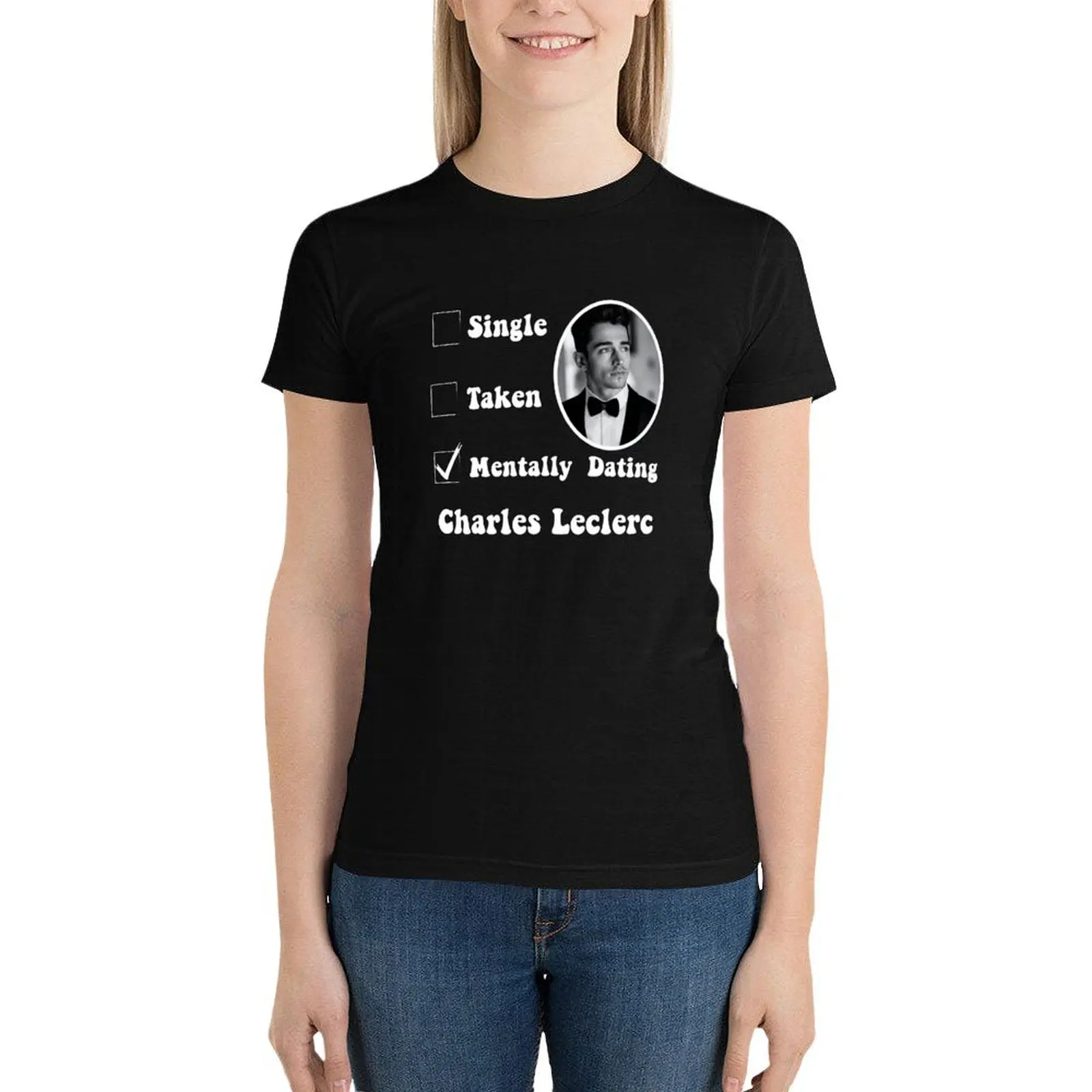 Mentally Dating Charles Leclerc T-Shirt tops Blouse cute t-shirts for Women