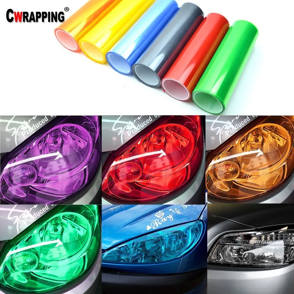 Multicolor Vinyl Car Auto Tint Film Sticker Decal for Headlight Taillight Fog Light Motorcycle Whole Car Decoration 13 Colors