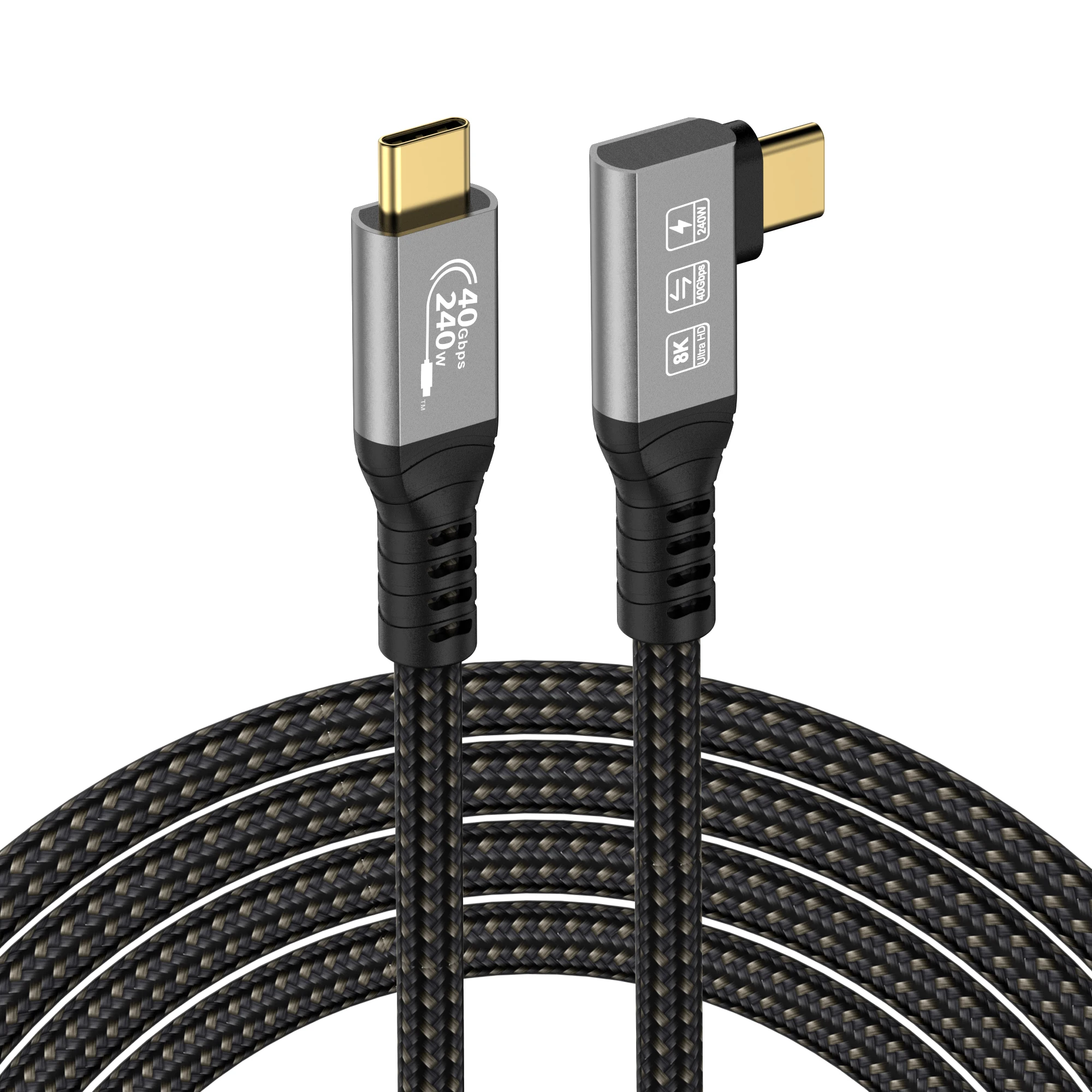 CableDeconn USB4 8K Cable M/M USB-C Compatible with thunderbolt 3 4 8K/4K 60Hz Video 40Gbps Data Transmissions Rate 20V 5A 100W