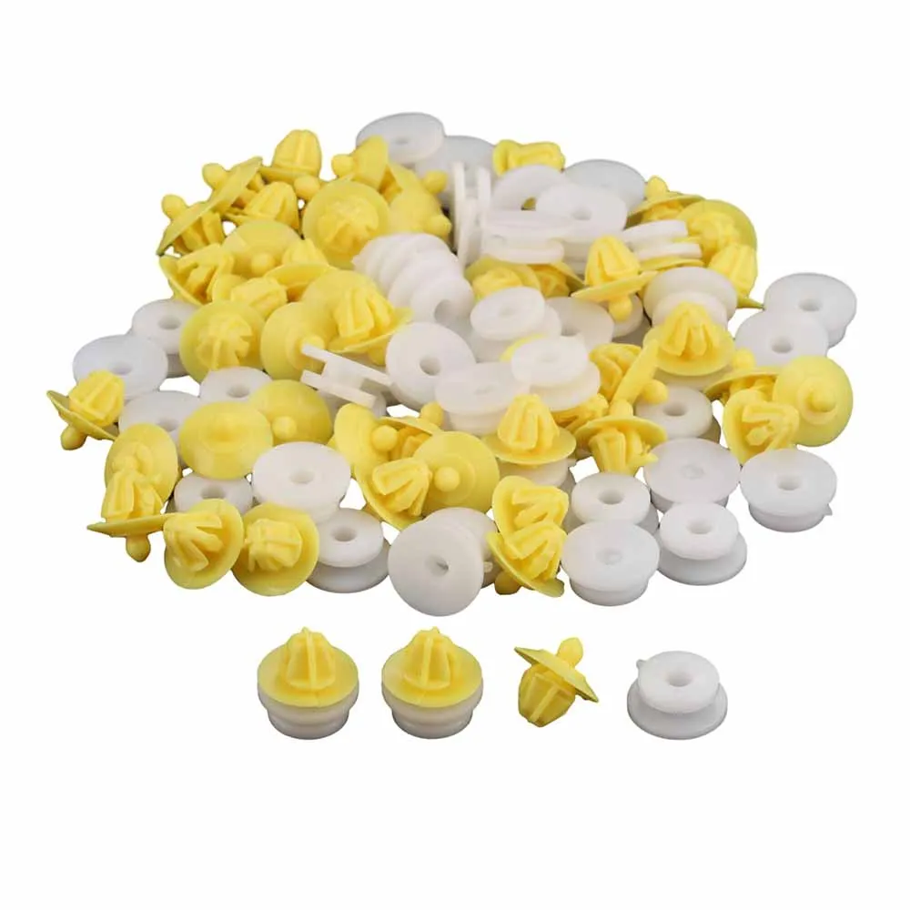 50pcs 7703077250 Car Interior Door Card Panel Plastic Rivets Clips Hole Auto Fasteners Clio Megane Scenic Twingo
