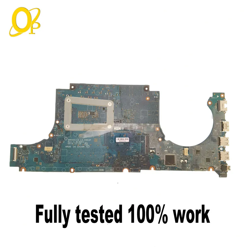 BBV00/10 LA-D993P for Dell Inspiron 7467 7567 laptop motherboard with i7-7700HQ CPU GTX1050 4G GPU CN-0JG23N DDR4 tested