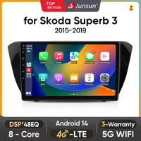 Junsun Android Wireless CarPlay Auto Car Radio For Skoda Superb 3 2015-2019 Car Intelligent Systems DSP SWC RDS GPS FM BT