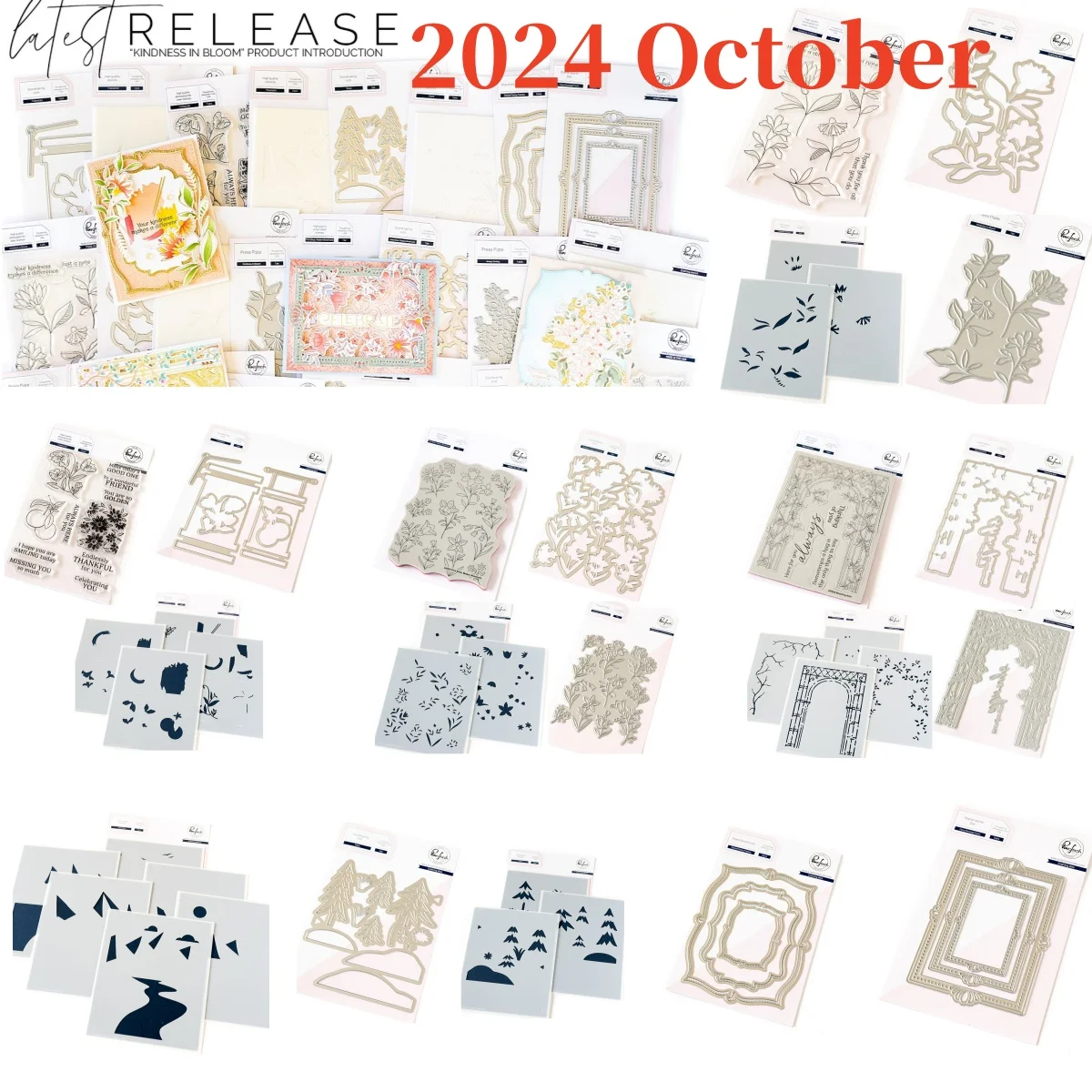 Kindness in Bloom Release 2024 New Clear Stamps Metal Cutiting dies Stencil Hot Foil Frames For Scrapbook Craft Decoration