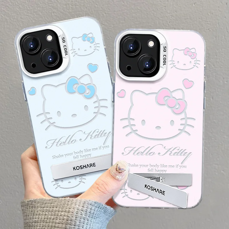 

Kawaii Sanrio Phone Case Hello Kitty Accessories Cute Cartoon Anime for Iphone16151314promax Drop Resistant Toy Girl Gift