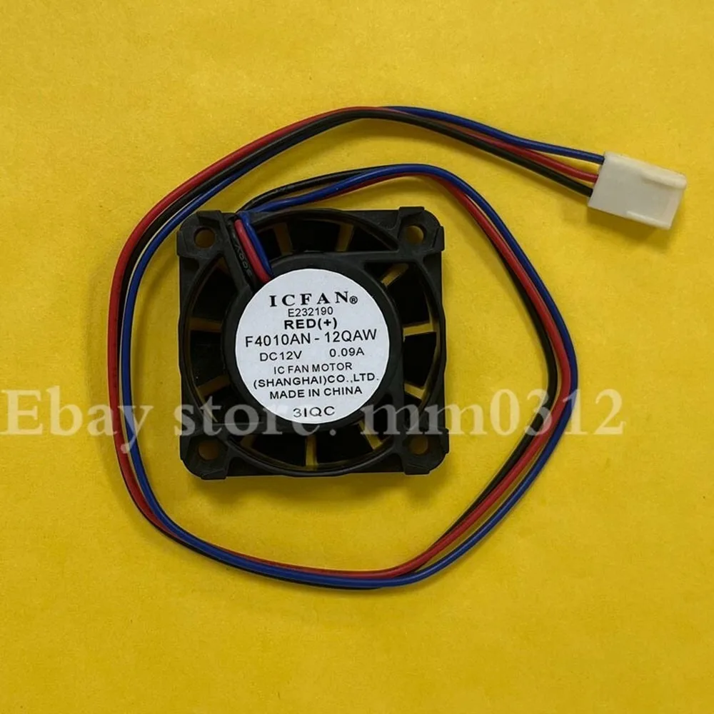 

For ICFAN F4010AN-12QAW DC12V 0.09A 40*40*10MM 3-Wire Silent Cooling Fan