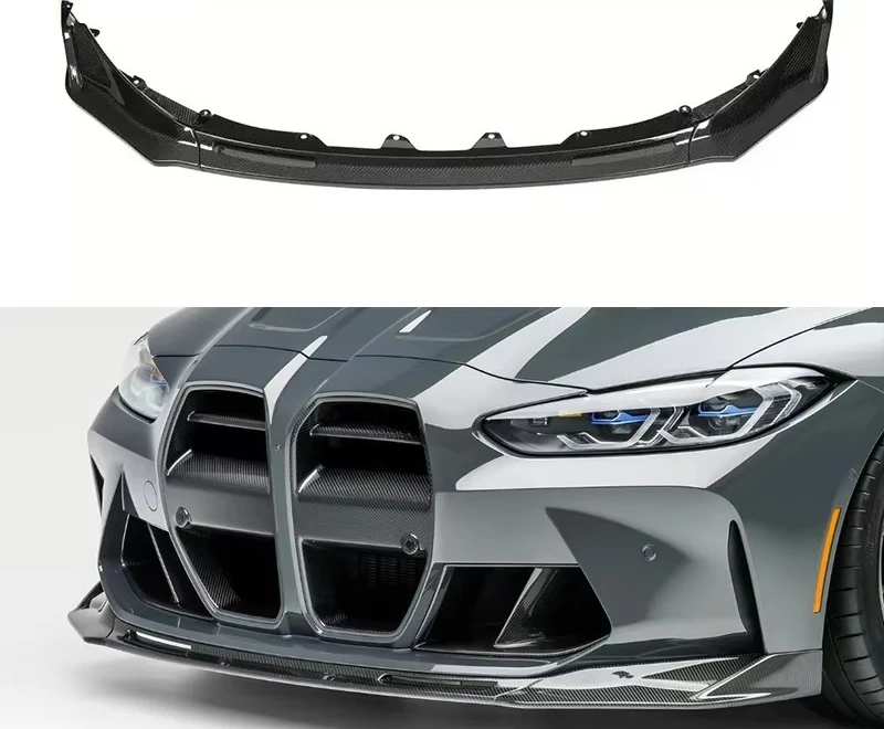 V Style Front Splitter for M3 G80 M4 G82 Front Bumper Lip Auto Parts Body Kit