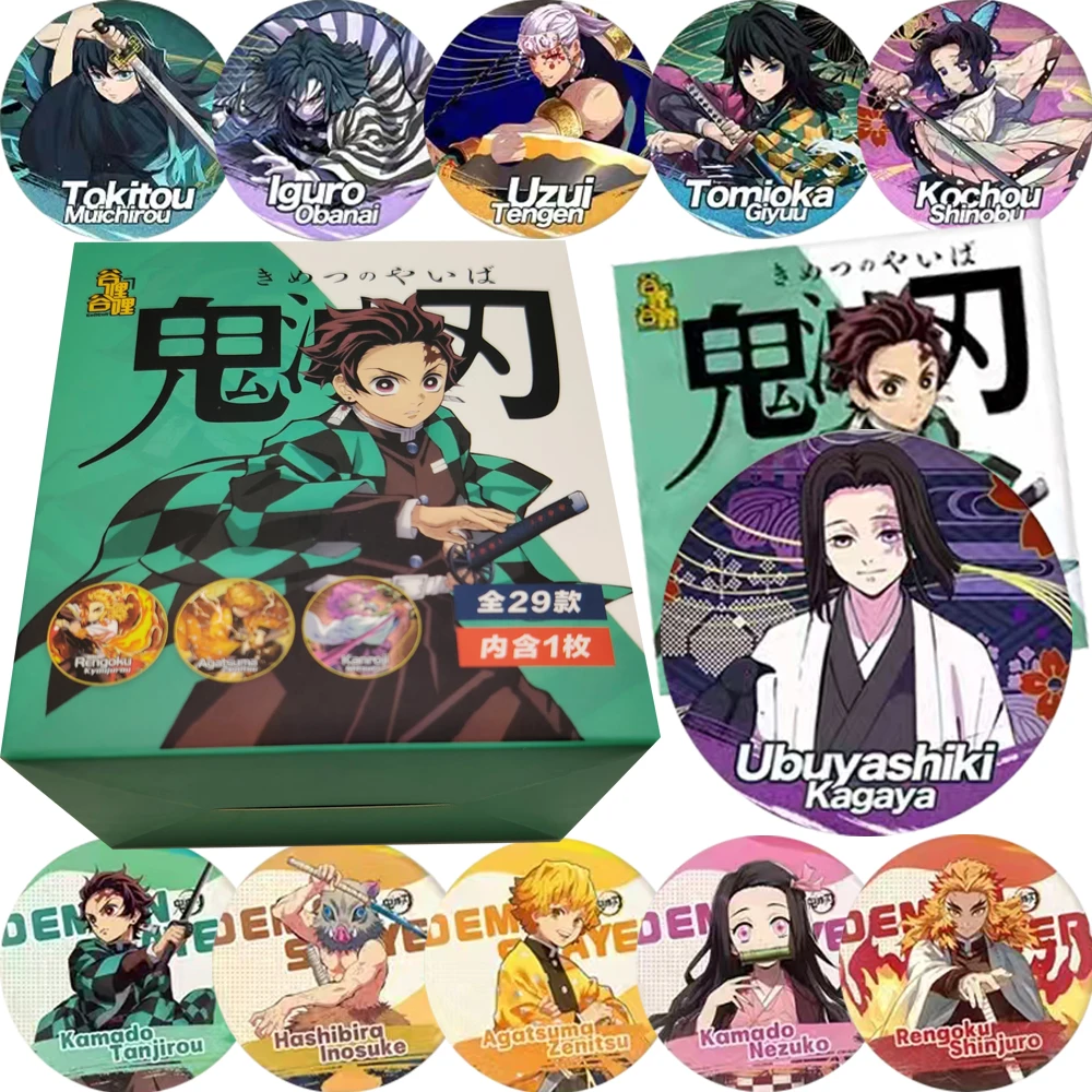 مجموعة شيطان القاتل الخيالية أنيمي للأطفال شارة مستديرة إكسسوارات المشجعين نغز الشخصيات الكلاسيكية هدايا بروش إبداعية #1