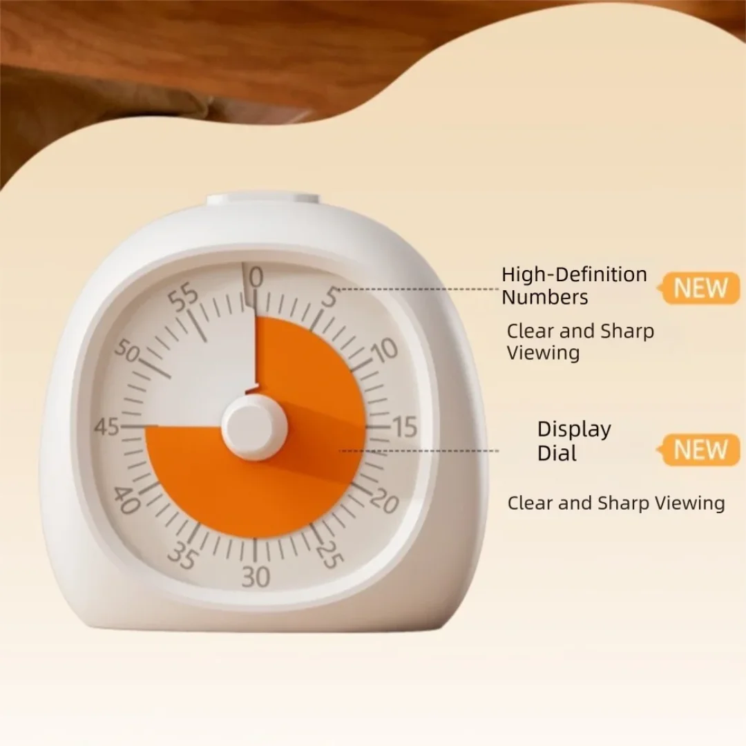 Picture 5: Useful Plastic Visual Timer Silent Focus Aid Study Timer 60 Minute Countdown Timer Study