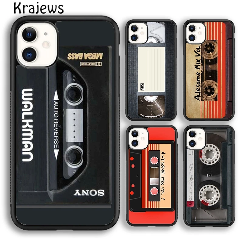 VHS Cassette Tape Phone Case Cover For iPhone 16 15 14 plus XS XR 11 12 mini 13 pro max coque Shell Fundas