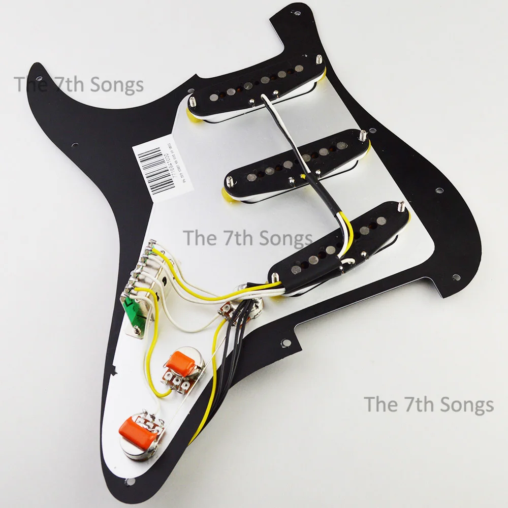 Texas Rock Alnico 5 SSS ST Electric Guitar Loaded Pickguard Strat-Style Pickup Guitar Wiring Pre-wired