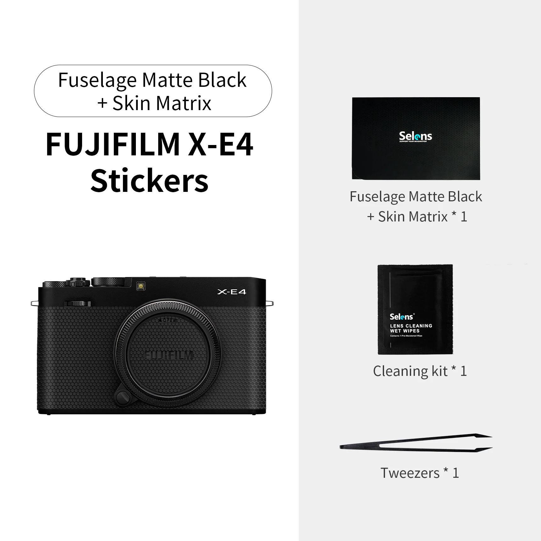 Selens Camera Body Protection Sticker Film Anti-Kras Vinyl Skin Wrap Cover Guard 3M Materiaal voor Fujifilm X-E4