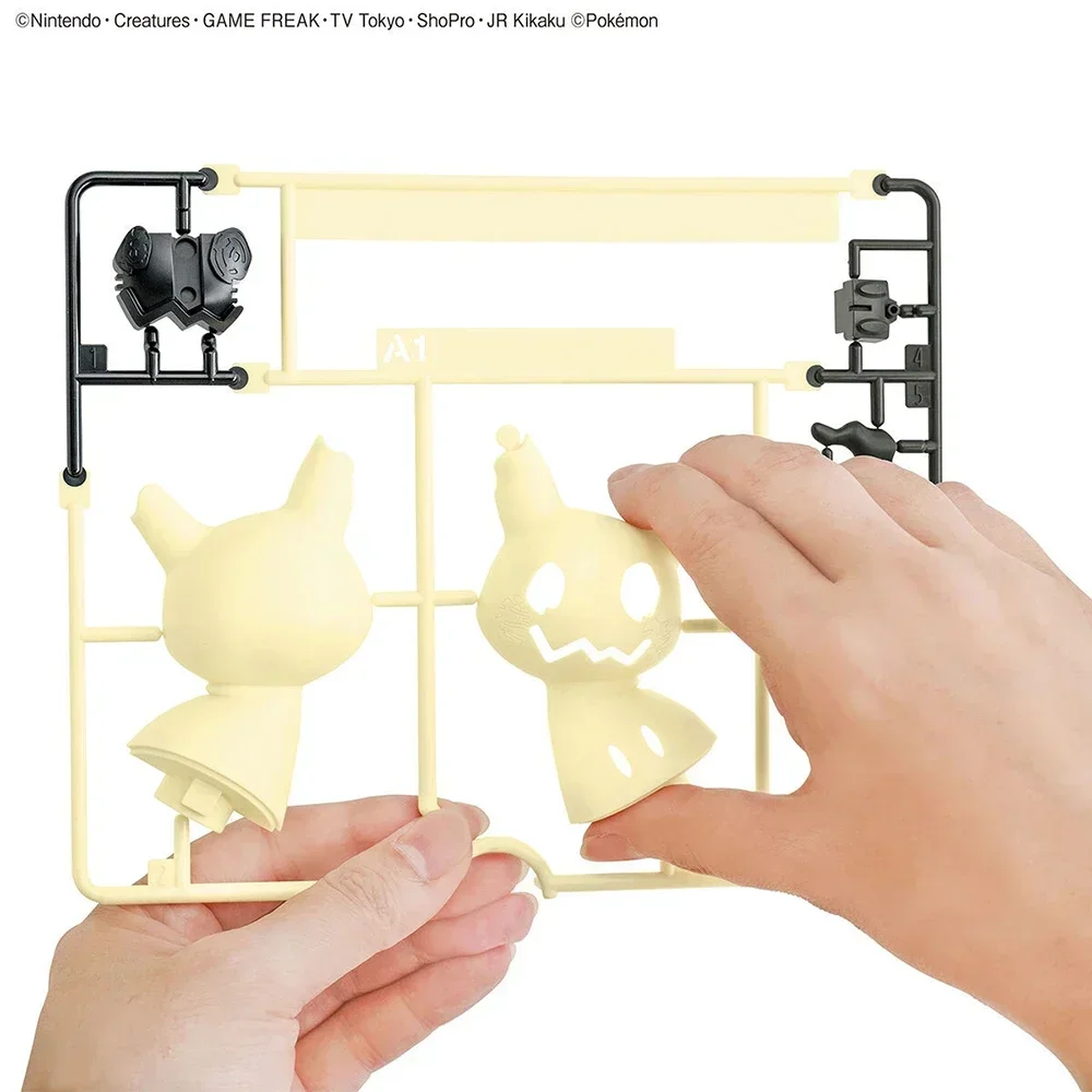 Anime Original Bandai Pokemon Figures Kit Quick Series Mimikyu 9.5Cm Manual Assembly Collectible Ornaments Figure Model Toys