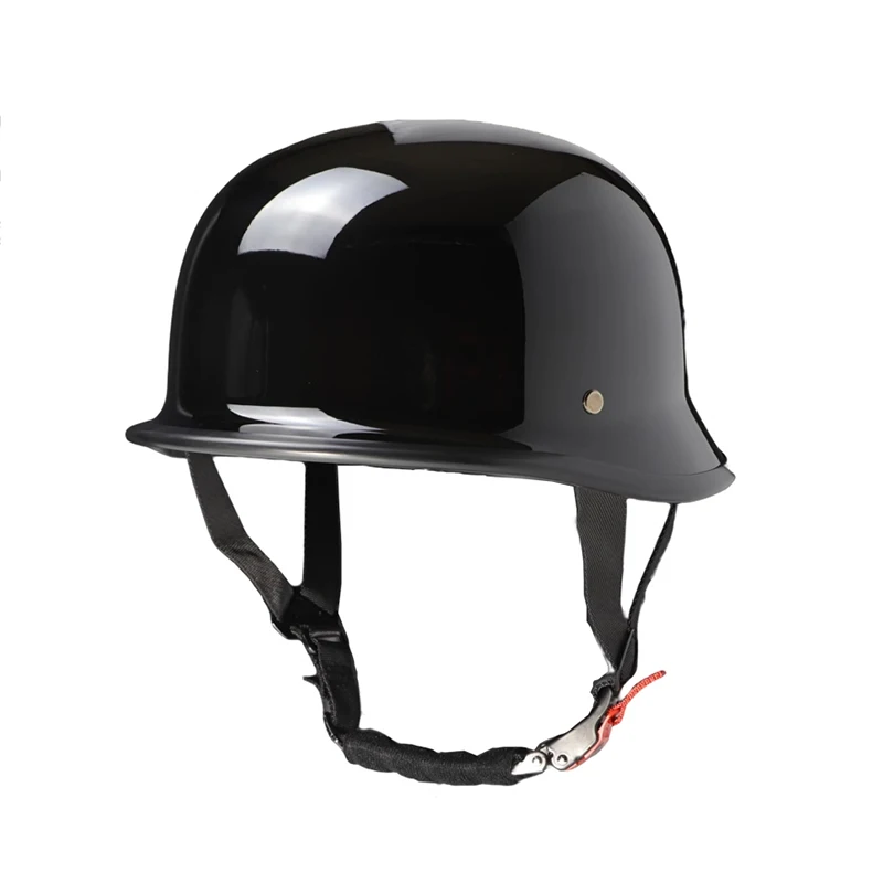 Retro Vintage เปิดหน้ารถจักรยานยนต์ Cruiser หมวกกันน็อกสไตล์เยอรมันความปลอดภัยเกียร์สําหรับสกู๊ตเตอร์หมวกกันน็อคครึ่งสําหรับผู้ชายและผู้หญิง