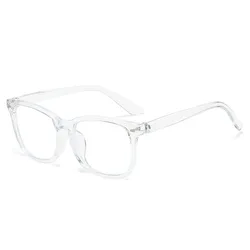 Fashion Square Full Frame Eyeglasses for Women Men, Unisex Clear Lens Optical Glasses, Anti-Radiation & Blue Light Protection
