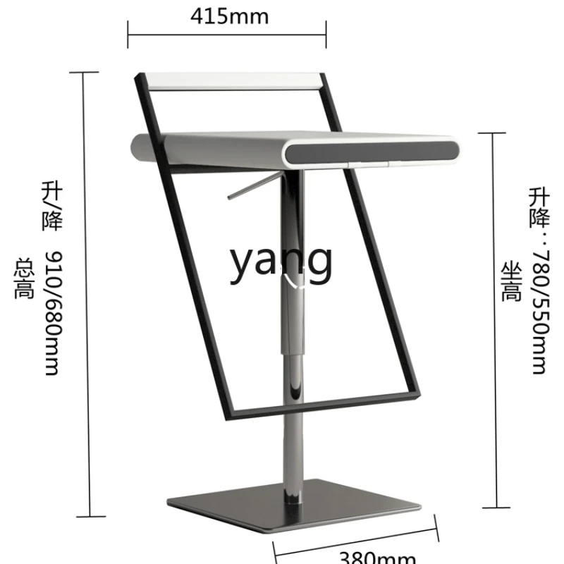 Yhl Stainless Steel Rotating Bar Stool Home High Leg Chair Designer Modern Simple Lifting Bar Chair