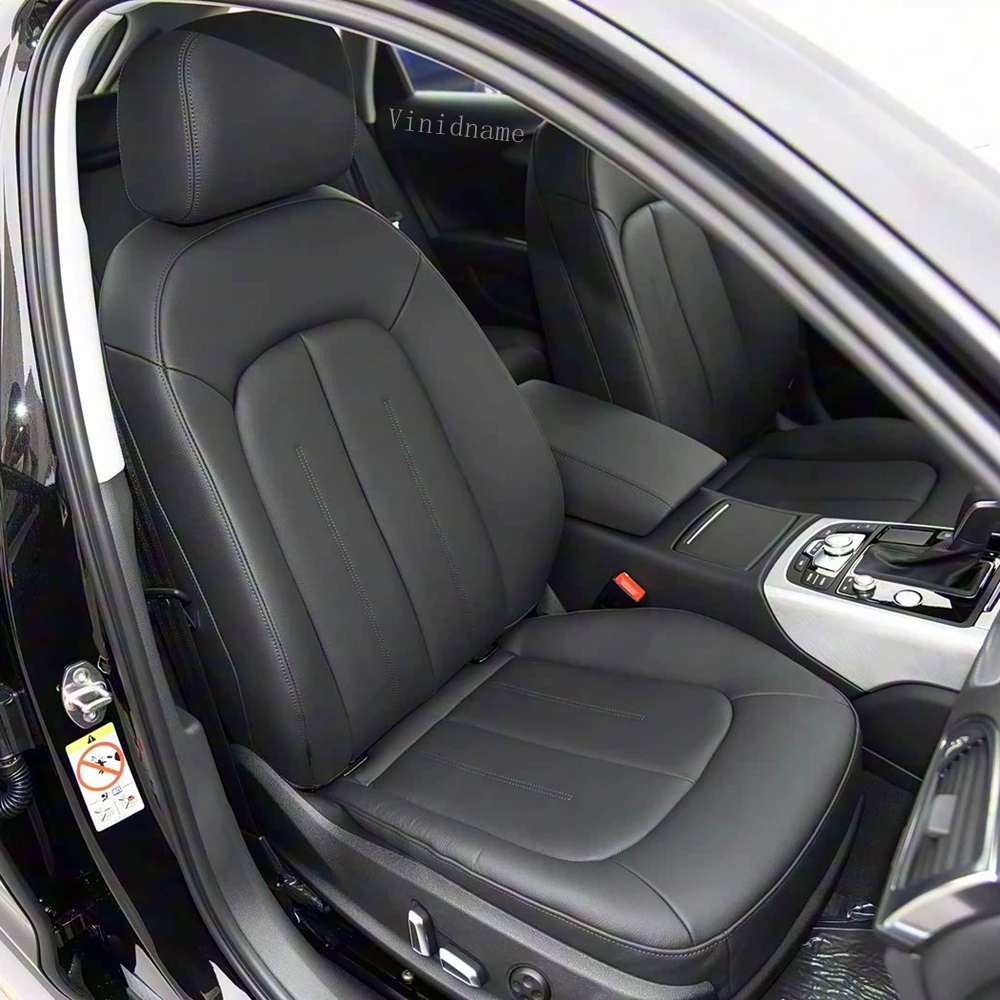 For Audi A6 4G C7 2011 2012 2013 2014 2015 2016 2017 2018 PU Leather Custom Car Seat Covers Set Interior Protector Accessories