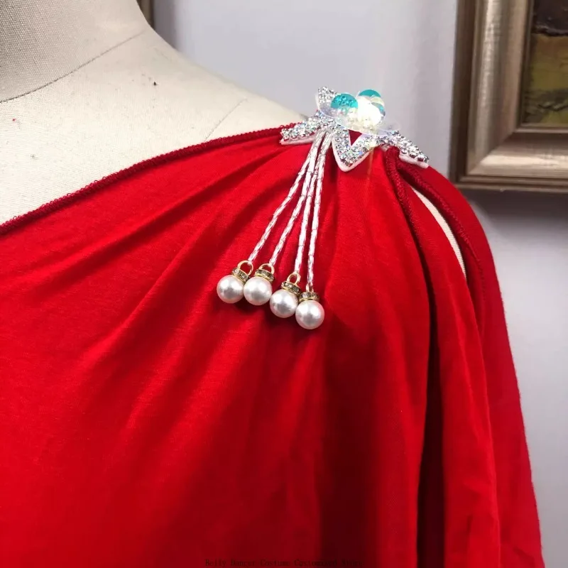 Customized Belly Dance Practice Clothes Split Modal Top Long Skirt 2Pcs Sexy Beginner Fish Tail Set Lesson Wear Belly Dancing