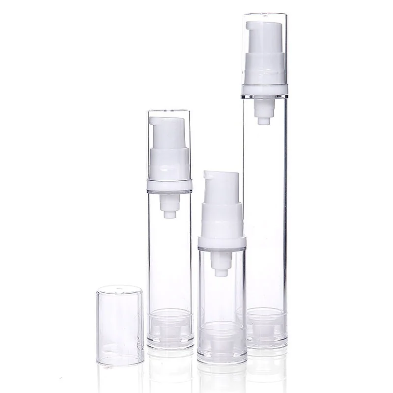 Liquid Foundation Travel Bottle 5ml 10ml 15ml Mini Cosmetic Foundation Sample Repackaging Tools Airless Pump Bottle Portable