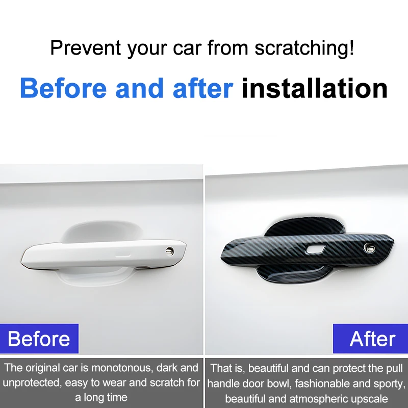 

Car Door Handle Cover For Toyota RAV4 XA30 Vanguard Body Kit 2006-2012 Exterior Door Handle Outer Sticker Cover Cars Accessories