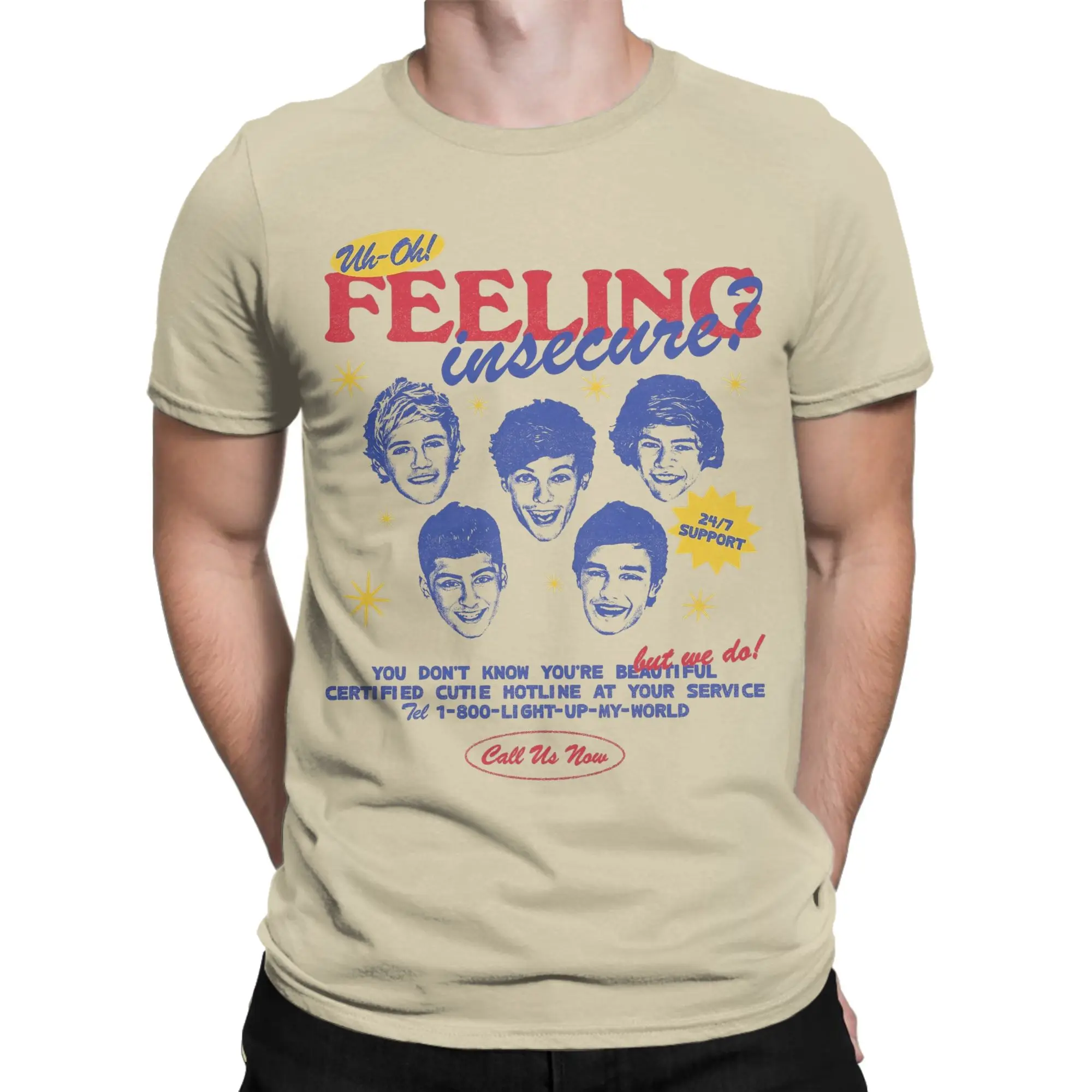 Men's Ones Directions What Makes You Beautiful hotline T Shirts  Cotton Clothes Vintage Crewneck Tees Plus Size T-Shirt