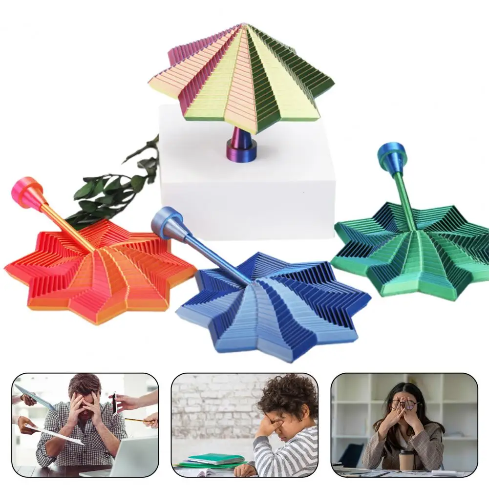 Stress Relief Fidget Star Fractal Octagon Toy for Stress Relief 3d Printed Expandable Fidget Star with Handle for Anxiety