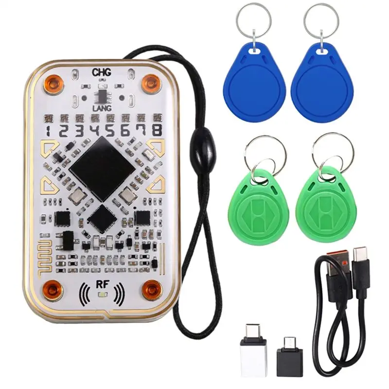 ~【in-stock】advanced-chameleon-ultra-rfid-and-nfc-reader-2xt5577-cuid-keychain-for-smart-ic-id-card-decoding