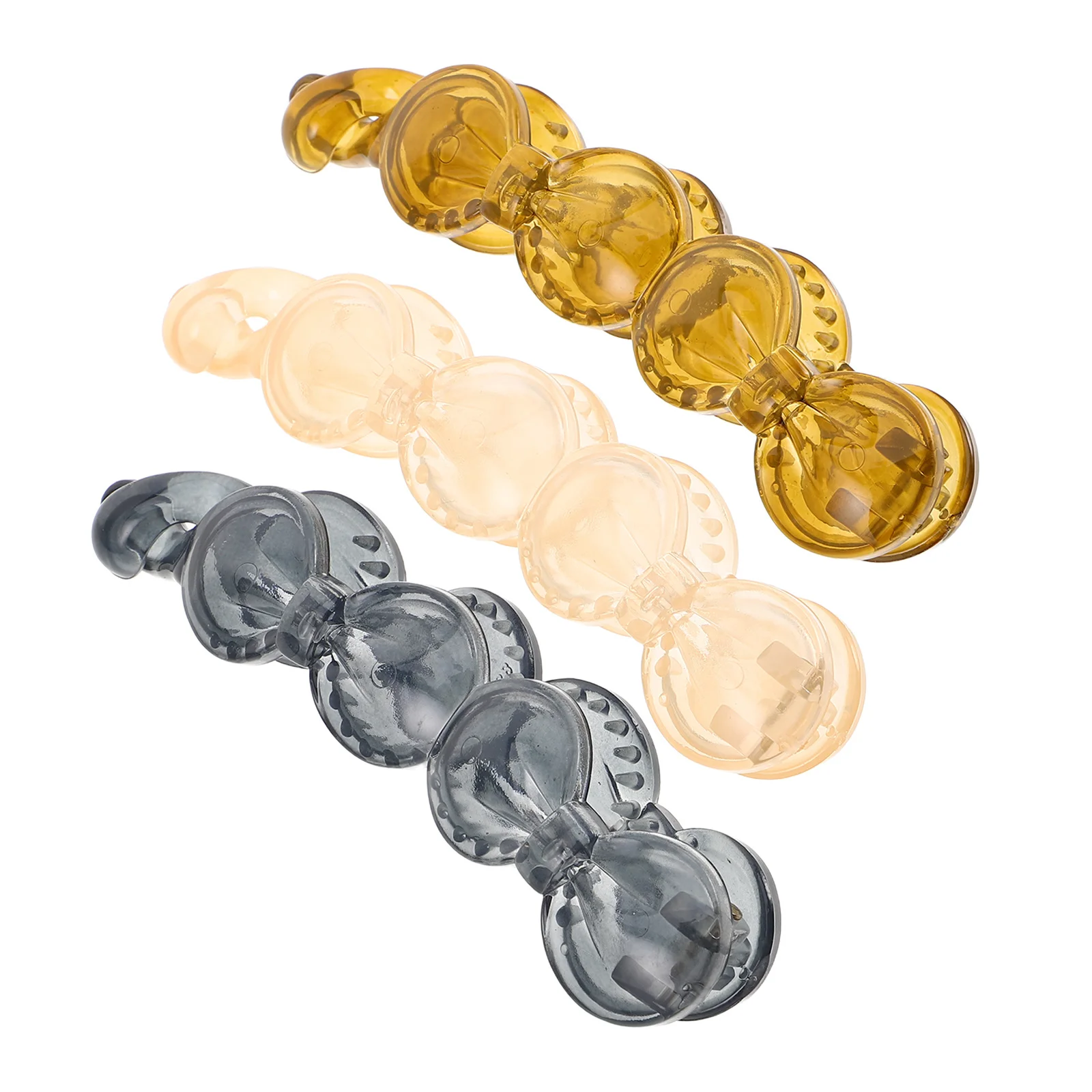 

3 шт., заколки для волос с бантом, матовая глянцевая отделка, прочный материал, универсальные аксессуары для укладки для женщин и девочек