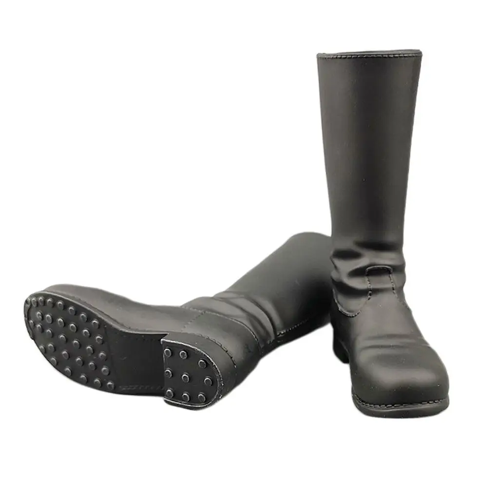 1/6 스케일 남자 블랙 하이 레그 부츠 액션 입상 육군 취미 모델 12''액션 피규어 장난감 액세서리